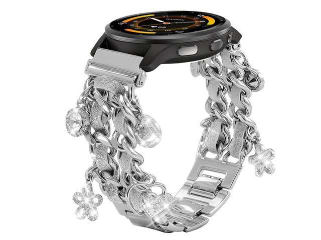 22mm Stylish Metal Band Compatible with Garmin Vivoactive 4/Venu4 45mm/Venu 3/Venu 2, Pretty Chain Strap Compatible with Forerunner 265/255/745
