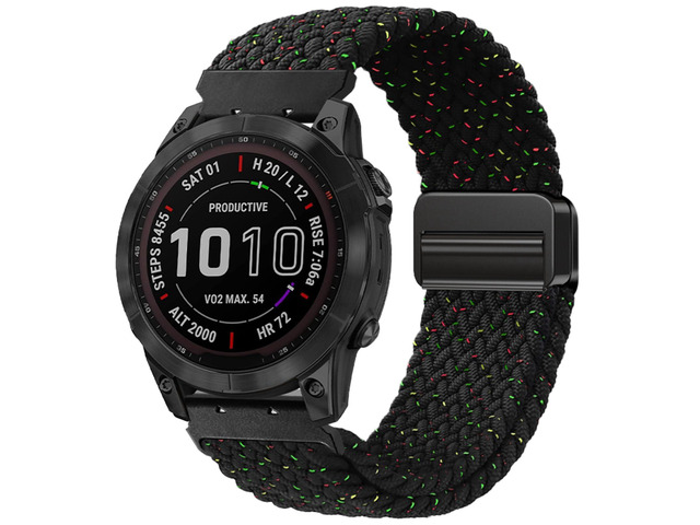 22mm-Quickfit-Bands for Garmin-Fenix-8-47mm - Magnetic Braided Replacement Strap for Garmin-Fenix-7/7 Pro/6/6 Pro/5/5 Plus Forerunner...