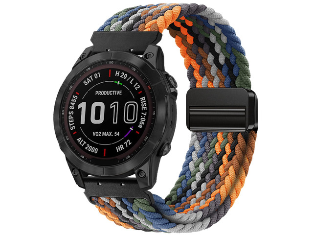 22mm-Quickfit-Bands for Garmin-Fenix-8-47mm - Magnetic Braided Replacement Strap for Garmin-Fenix-7/7 Pro/6/6 Pro/5/5 Plus Forerunner...