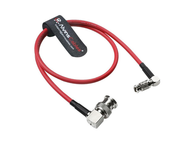 Micro BNC to BNC Cable 12G-SDI High Speed 4K UHD Video Coaxial Cable, 75 Ohm Ultra-Soft for Blackmagic Video Assist 5' Monitor,Red,Right Angle...