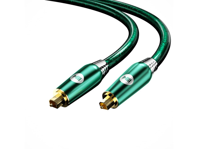 Digital Optical Audio Cable for Soundbar, TV, Home Theater, Audio System - 24K Gold-Plated, High-Fidelity Fiber Optic Cord for Crystal Clear Sound,...
