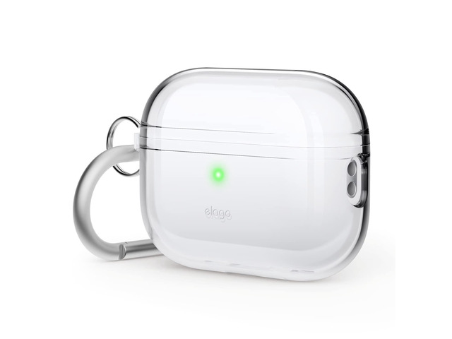 Clear Case for AirPods Pro 2 Protective Cover with Keychain, Wireless Charging, Reduced Yellowing [Transparent]