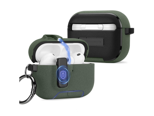Compatible with AirPods Pro 3 Case with Phone Stand, Precise Fit Design for Apple AirPods Pro 3rd Cover (Army Green)
