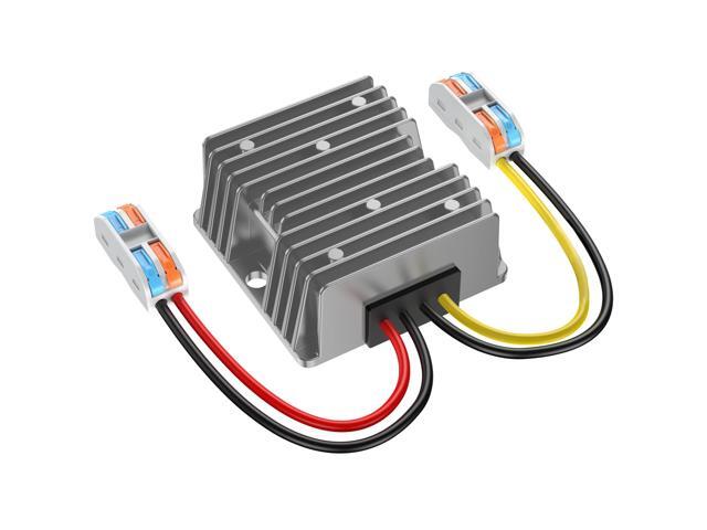 Step Down Converter 24V to 12V Voltage Converter, 24 to 12 Volt 30A 360W with Quick Connector Cable Connector 24V to 12V Voltage Converter for Golf...