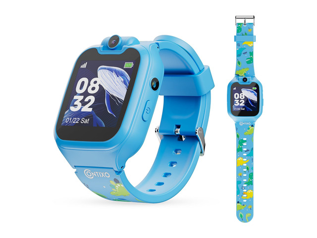 KW01 Smart Watches for Kids, Blue 1.54' HD Touch Screen Educational Smartwatch Toy with Games Camera Video Recorder Calculator Flashlight Music...