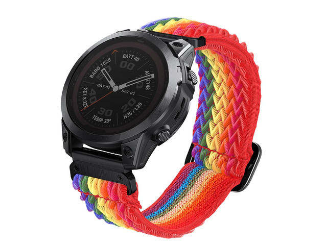 Upgraded Quick Fit 22mm Elastic Band for Garmin Fenix 8 47mm/ Instinct 3 45mm/ Fenix 7/6/5, Soft Stretchy Loop Nylon Wristband Strap for epix...