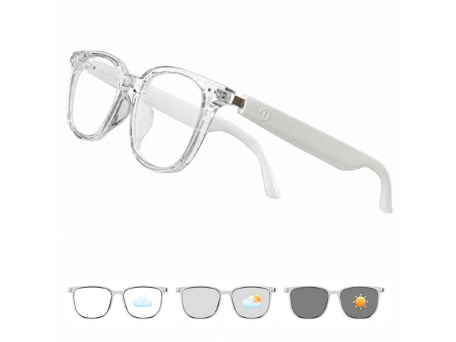 Bluetooth Glasses with AI Translation, Smart Glasses Open-Ear Audio Bluetooth 5.3, AI Translation 169 Languages, Touch Control, Hands-Free Calls...