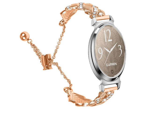 Compatible with Garmin CIRQA/Lily 2/Lily 2 Active Watch Band for Women,Metal Bling Wristband Adjustable Luxury Link Chain Bracelet Jewelry Loop