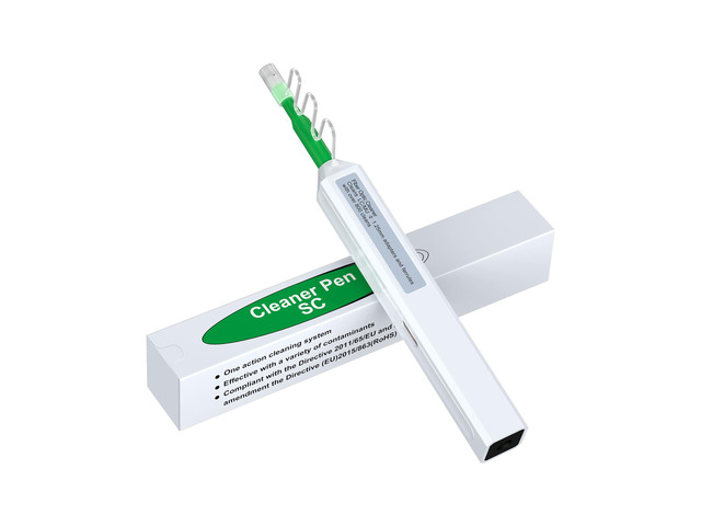 One Click Fiber Cleaner Pen, Fiber Optic Cleaner for SC/FC/ST 2.5mm 800+ Cleans, One-Push Fiber Cleaning Tool for SC/UPC & SC/APC Optical...