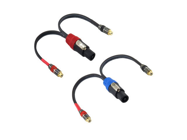 Speak-on 4-Pole to Dual RCA Break Out Splitter Cable Speakon Splitter Cable,for Speaker (Speakon to RCA)
