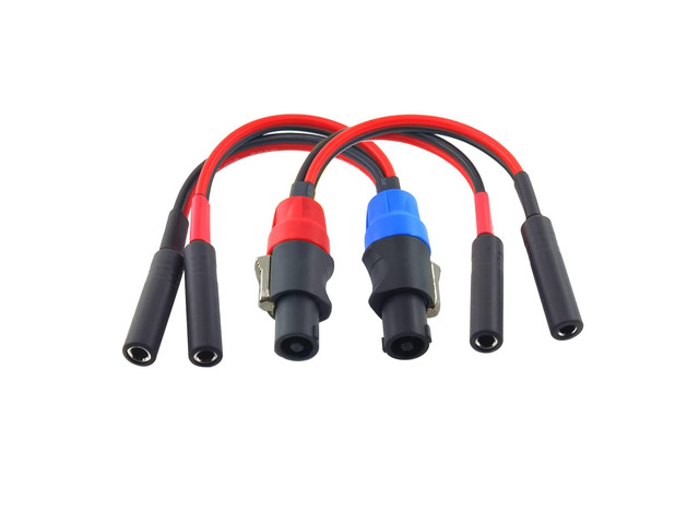051 Speak-on 4-Pole to Dual RCA Break Out Splitter Cable Speakon Splitter Cable,for Speaker (Speakon to 1/4 TS)