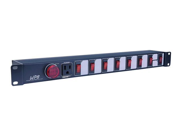 8-Port Power Strip/PDU, 8 Overload Protector LED Switchs, Aluminum Metal Housing, 9 NEMA 5-15R Outlets, 5FT 3x14AWG Power CordNo Surge Protection