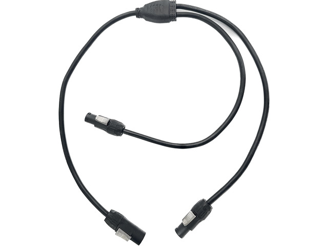 True1 Two-Fer/Y-Split Adaptor, Male to Dual Female 3 Power Cable, 14 AWG