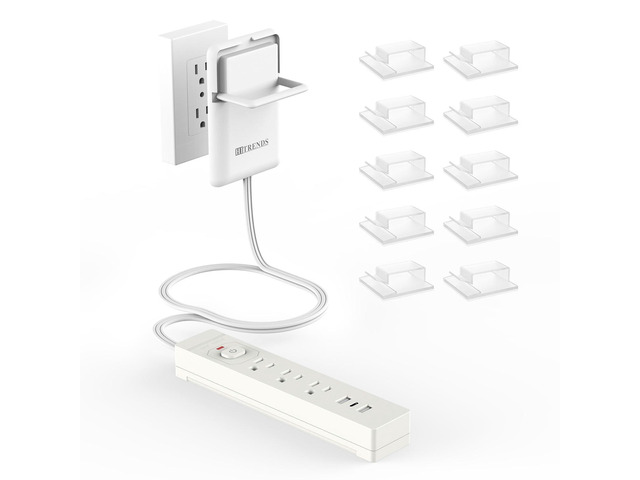 6ft Ultra Flat Plug Extension Cord Power Strip with Outlet Concealer - 3 AC Outlets & 3 USB Ports, 1650W Slim Desk & Wall Extender for Tight...