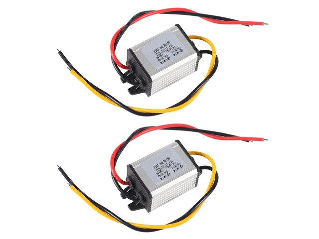 2PCS DC Buck Converter Voltage Regulator DC 8-22V to 3-15V 5V 12V 3A Step-Down Module Waterproof Car Power Converter Compatible with Led Light Car...