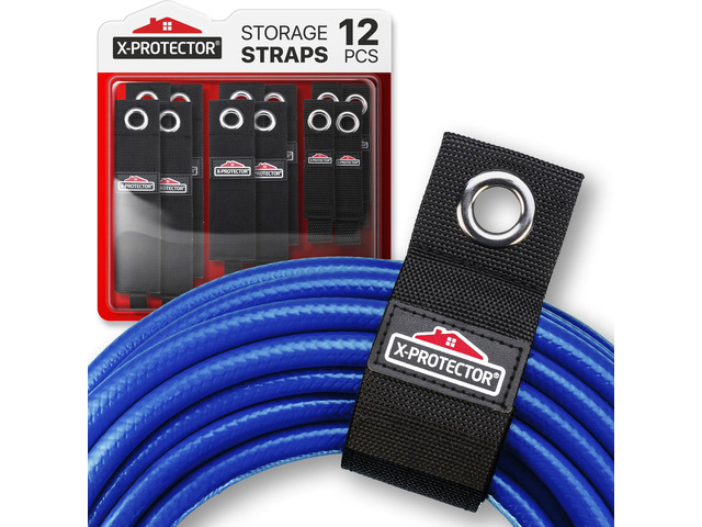 Storage Straps - 12 PCS Pack - Heavy-Duty Extension Cord Holder Organizer for Garage Organization - Premium Cord Organizer for Work Van Accessories...