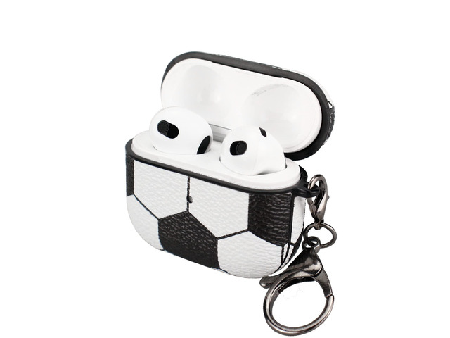 for AirPods 3 Case, Full Protective Durable Soccer Case Cover for Apple AirPods 3,with Keychain Front Led Visiblenot pro 3