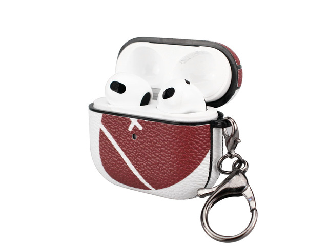 Soccer Case for AirPods Case Cover,Anti Scratch Football AirPods 3 Case Cover,with Keychain Front led Visiblenot pro 3