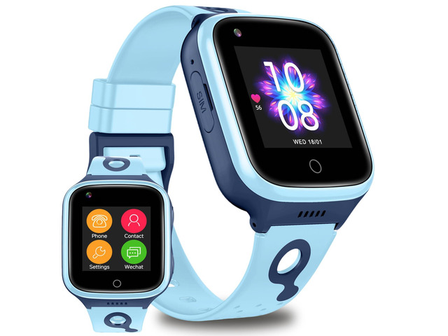 Kids GPS Smart Watch 4G Calling Whatsapp Line Facebook Worldwide Tracker Real-time Tracking Phone Video Voice Message Chat SOS Alarm Geo-Fence...