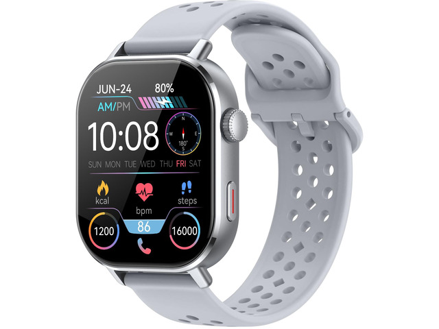 Smart Watch for Men, 2.06'HD AMOLED Military Multisport Fitness Tracker with Bluetooth Call/Compass/Barometer/Altitude 5ATM Water-Resistance Heart...