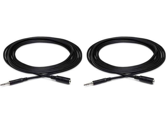 MHE-105 3.5 mm TRS to 3.5 mm TRS Headphone Extension Cable, 5 Feet (Pack of 2)