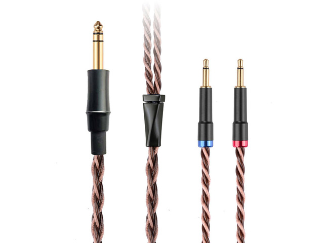 8N OCC German Copper Cable Wire Compatible with MEZE Audio 109 Pro 105 AER Hifiman HE560 HE4XX HE-350 Sony MDR Z1R MDR Z7M2 Earbuds 6.35mm...