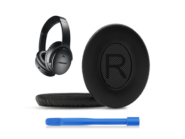 Replacement Ear Pads for Bose QC35 & QC35ii Headphone, Black Compatible with Bose QuietComfort 35, QuietComfort 35II, QC45, QC Headphones