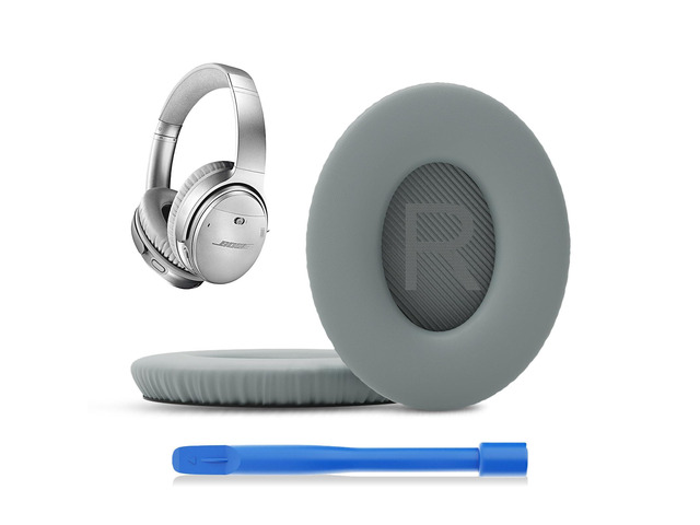 Replacement Ear Pads for Bose QC35 & QC35ii Headphone, Grey Compatible with Bose QuietComfort 35, QuietComfort 35II, QC45, QC Headphones