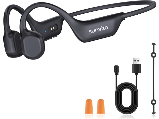 Bone Conduction Headphones Bluetooth 6.0,Open Ear Wireless Sport Headphones Lightweight Wireless Sports Headphones, 10H Playtime, IPX6 Sweatproof...