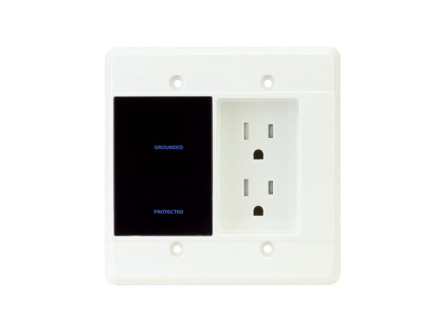 Element-Hz Power Series in-Wall Surge Protector w/Recessed Dual Outlet, 1080 Joules