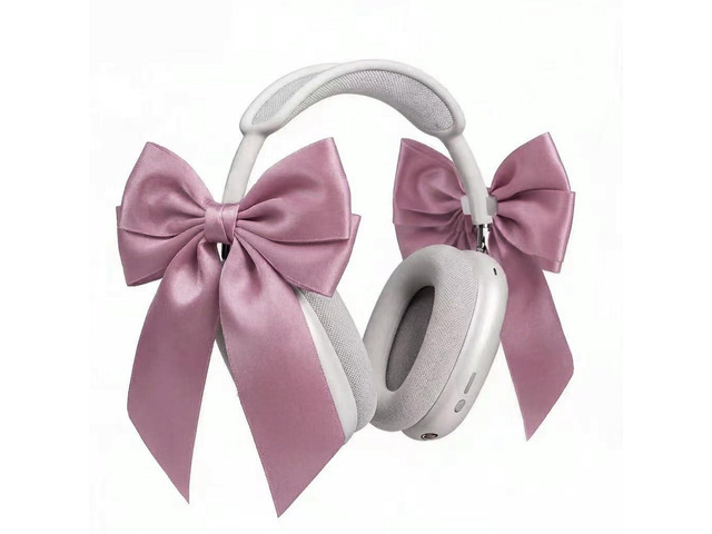 Dark Pink Bow Decor for AirPods Max, Cute Headset Attachment for Women Accessories for Apple AirPods Max