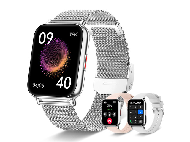Smart Watch for Women, Answer/Make Call Smartwatch for iOS Android Phones, 1.85' HD Touch Screen Waterproof Activity Tracker with Heart Rate Sleep...