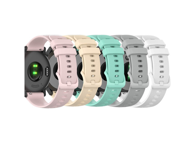 Bands Compatible with Garmin Venu 4 41mm/Vivoactive 4S/Vivomove 3S/Venu 2S/Venu 3S/Forerunner 255S 265S Band, Silicone Quick Release Straps 18MM...