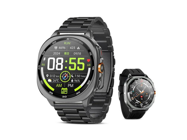 GPS Smart Watch for Men 1.43-inch HD AMOLED 3ATM Waterproof 530mAh Large Battery 100+ Sport Modes Flashlight Answer/Make Calls smart Watch for...