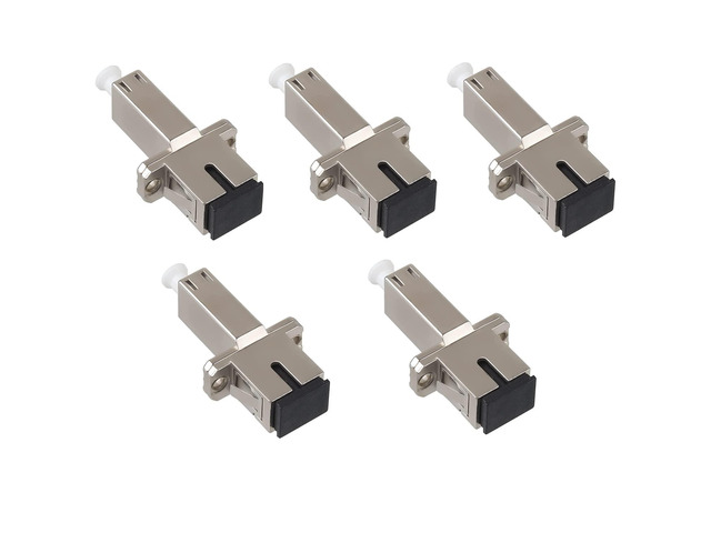 5 Pack Simplex Multimode/Singlemode LC Female to SC Female Fiber Optic Adapter Hybrid Connector UPC Optical Adapter Coupler/Flange