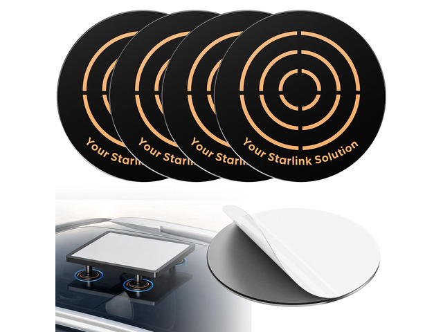 4PCS Starlin Mini/Gen 3 Magnetic Metal Plate, 3M Adhesive Metal Plate for Magnetic Mount for Starlin Mini/Gen 3/4/4X, Magnetic Mounting Plate for...