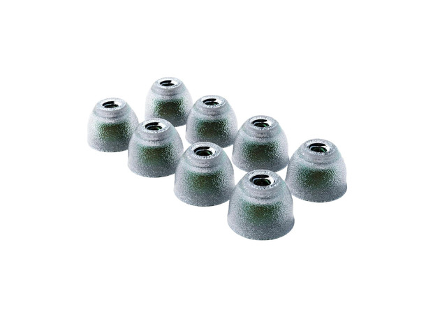 Tang Sancai Noble Earbud Tips, Replaceable Stainless Steel IEM Eartips, Liquid Silicone Medical Grade Hypoallergic Ear Plugs for in-Ear Monitor (M-...