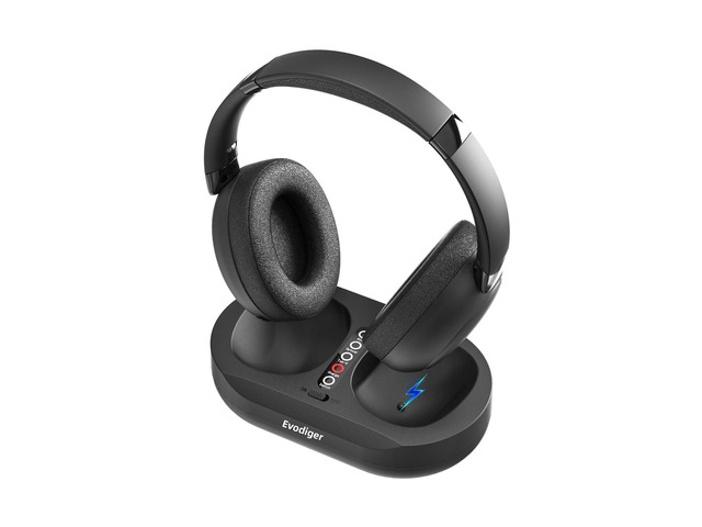 Wireless TV Headphones for Seniors, TV Headphones Wireless with Transmitter Charging Base, Comfortable Over-Ear, Long Battery Life, Easy Volume...