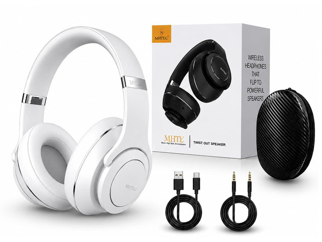 2-in-1 Bluetooth Headphones & Wireless Speaker, Bluetooth 5.3 Over Ear Headphones with Microphone, TF Card Playback, Dual 40mm Drivers, 3 EQ Modes,...
