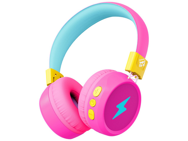 Kids Bluetooth Headphones, 74/85dB Volume Limited, 60H Playtime, Built-in Mic, Bluetooth 5.4, Fast Charging, Foldable Toddler Wireless Over-Ear...