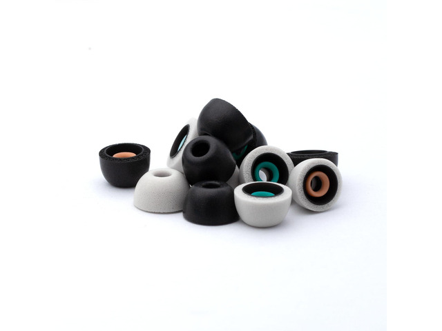 Replacement Foam Ear Tips for JBL Endurance Peak 4/Peak 3/Peak II Earbuds Tips, 3 Pairs (S/M/L) Gray/White