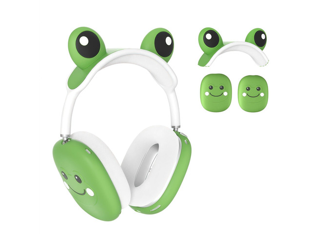 Case Cover Compatible with AirPods Max 2/1, Ear Pad Case/Ear Cups/Headband Cover for AirPod Max (2026/2024/2020), Cute Cartoon Frog Headphones...