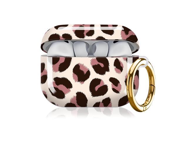 Compatible with AirPod Pro 3 Case, Cute Hard TPU Protective Cover with Keychain, Shockproof Design Case for Women & Girls,Retro Leopard