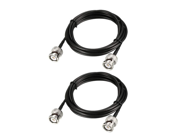 BNC Male to Male Coaxial Jumper Cable 50 ohm 6 feet RG174 for Video Signals,CCTV,DVR,Camera 2pcs