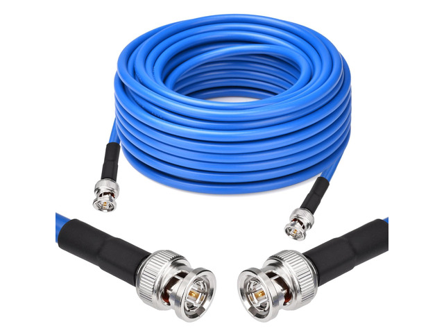 12G SDI Cable 50FT BNC Male to Male Video Coaxial Cable RG6 Coaxial Cable 75 Ohm Ultra Low Loss for 8K 4K 6G-SDI 3G Video Security Camera SDI...
