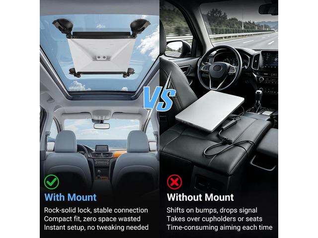 Starlink Mini Mount Suction Cup Car Holder Starlink Mini Mount Rattleproof Suction Cup Car Holder for Sunroof & Window, Quick-Release Strong...