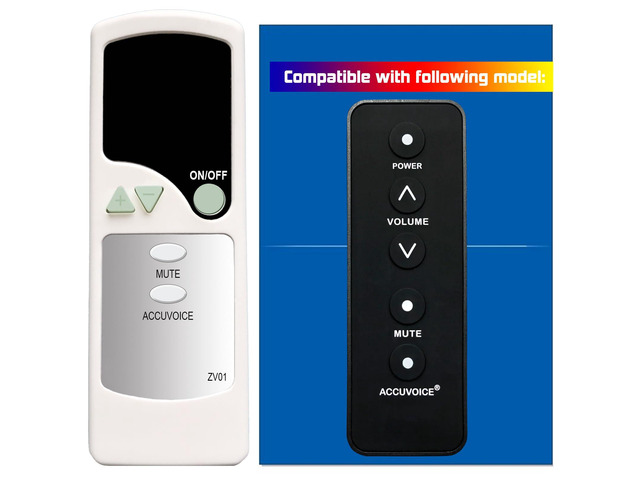 Replacement Remote Control for ZVOX AccuVoice AV100 AV102 AV110 TV Speaker