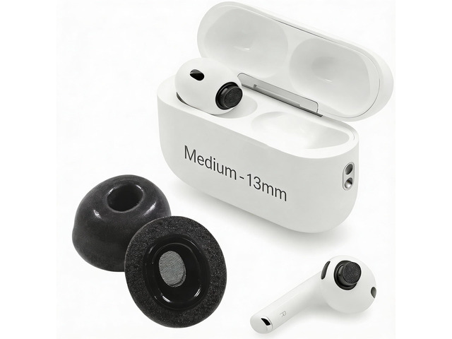 Memory Foam Ear Tips for Airpods Pro 3 Ear Tip Replacement Complies with Apple Airpod Pro Gen 3 Secure Fit Enhanced Noise Isolation AllDay