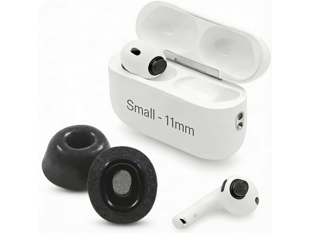 Memory Foam Ear Tips for Airpods Pro 3 Ear Tip Replacement Complies with Apple Airpod Pro Gen 3 Secure Fit, Enhanced Noise Isolation, All-Day...