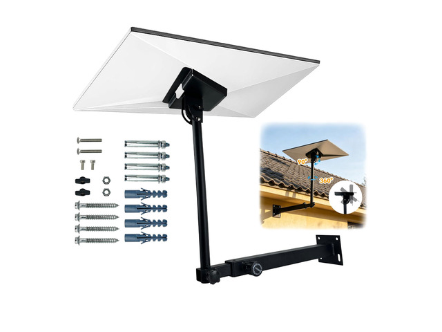 Adjustable Starlink Wall Mount Kit for Standard 4/4X Gen3 with Pipe Adapter Heavy-duty long wall mount kit,adjustable bracket with Gen3 pipe...